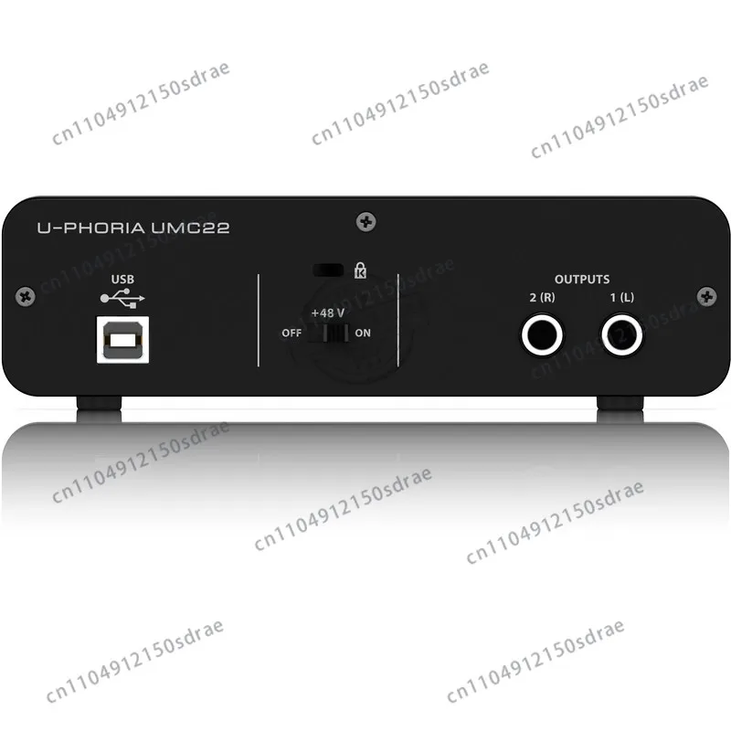 Promoção Quente: Placa de Som Externa USB BEHRINGER UMC22/UM2/UMC202HD para Gravação ao Vivo e Interface de Áudio