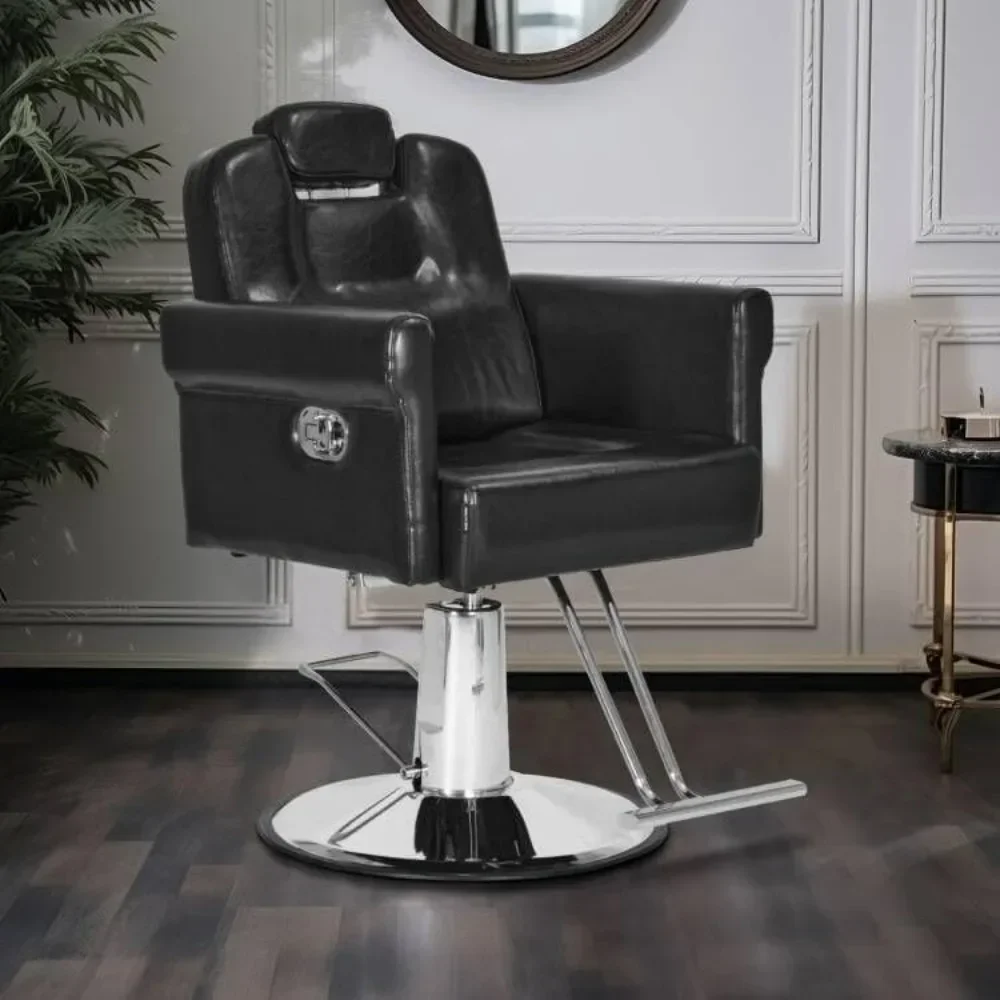 Barber Chair , Removable Headrest, Adjustable Height  Swivel for Hair Salon Equipment, Recliner Salon with Hydraulic Pump