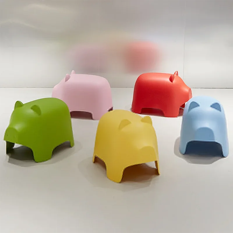 

Nordic cartoon creative plastic cute fashion animal children's living room shoe change small stool