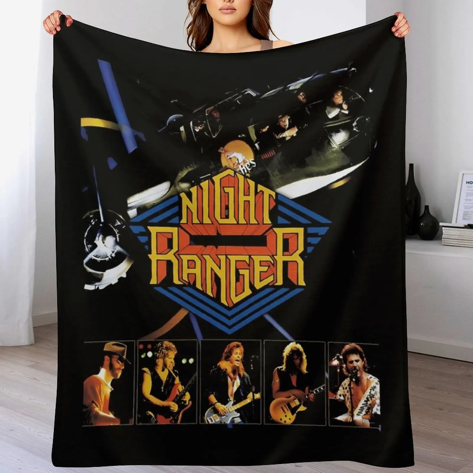 2022 the night ranger tour Throw Blanket heavy to sleep Flannel Blankets