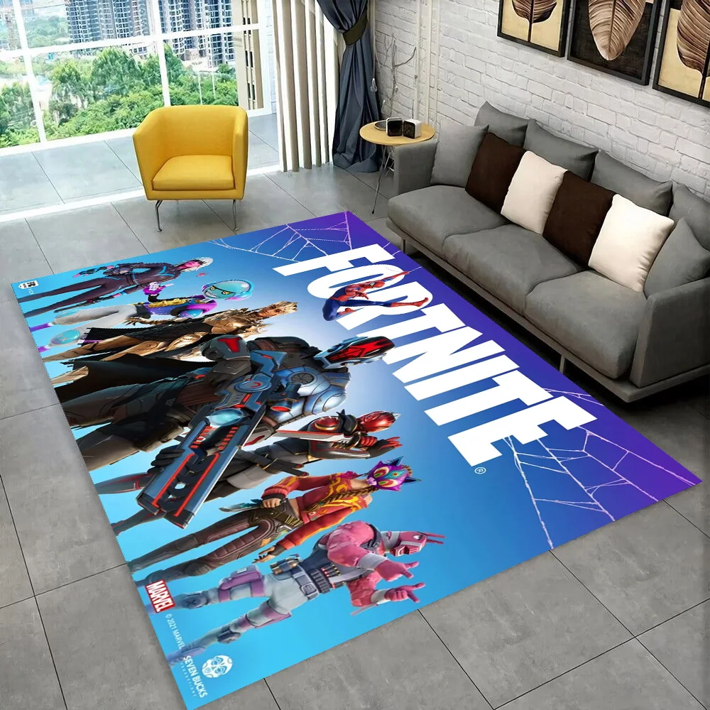 F-Fortnites Cartoon Game Carpet Rug for Playroom Bedroom Living Room Sofa Home Doormat Decor,Area Rug Non-slip Floor Mat Gift