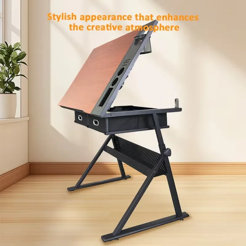 Adjustable Wooden Drawing Table for Adult Artists Tilt Top Art Studio Furniture Professional Painting Desk Wholesale Home