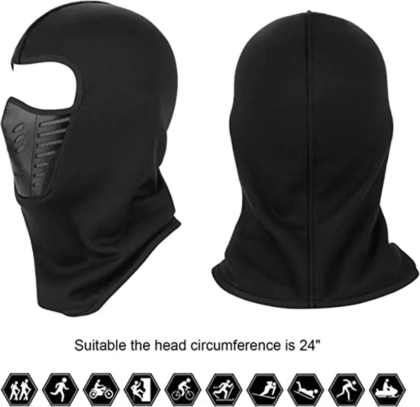 Ski Mask Covered By Mask, With Breathable Mesh Breathing Mask, Winter Wool Collar Heater, Adult Men Women Universal Elastic Size