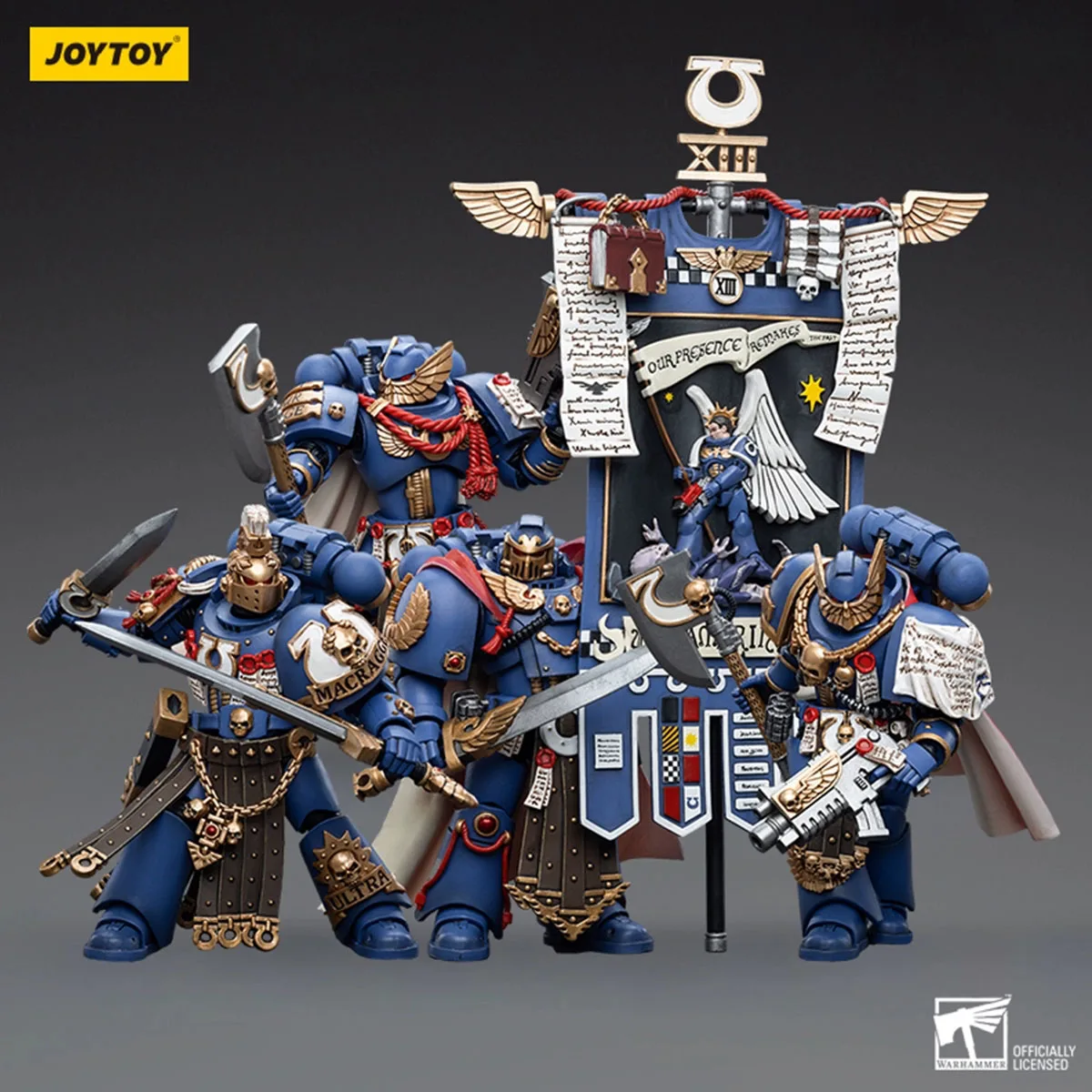 JOYTOY 40K 1/18 Ultramarines Honour Guard Action Figure Game Army Soldier Figurine Doll Model Toy for Collection