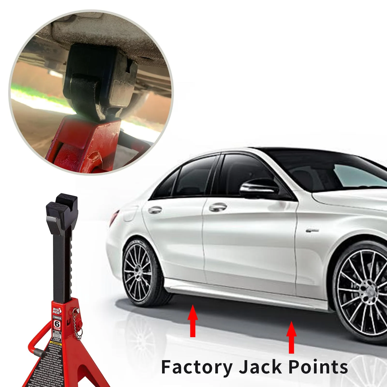 1pc Jacking Pad Car Lift Jack Stand Rubber Pads Floor Adapters Stands Mat Frame Rail Adapter Car Jacks Lifting Car Repair Tools