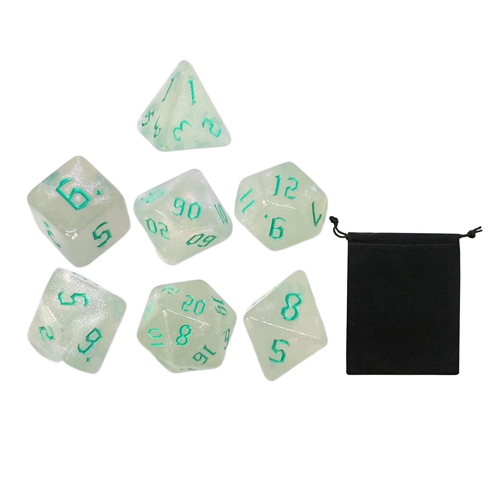 

7Pcs Polyhedron Dices Table Games Digital Dices Party Game Dices Entertainment Toy for Card Game D4 D6 D8 D10 D12 D20