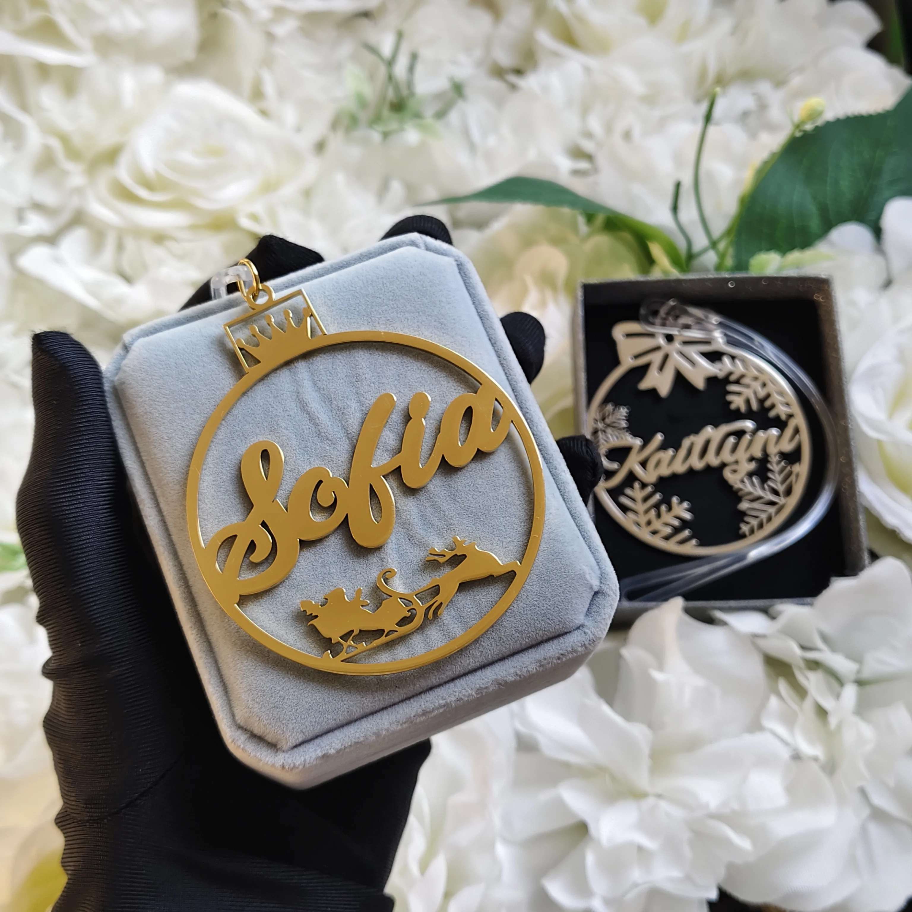 

DHQH оптовая продажа персонализированная буквенная изысканная рождественская подвеска индивидуальное имя кулон рождественский подарок от производителя прямые продажи