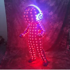

LED luminous colorful headphones doll talent show performance DJ stage clothing doll clothin