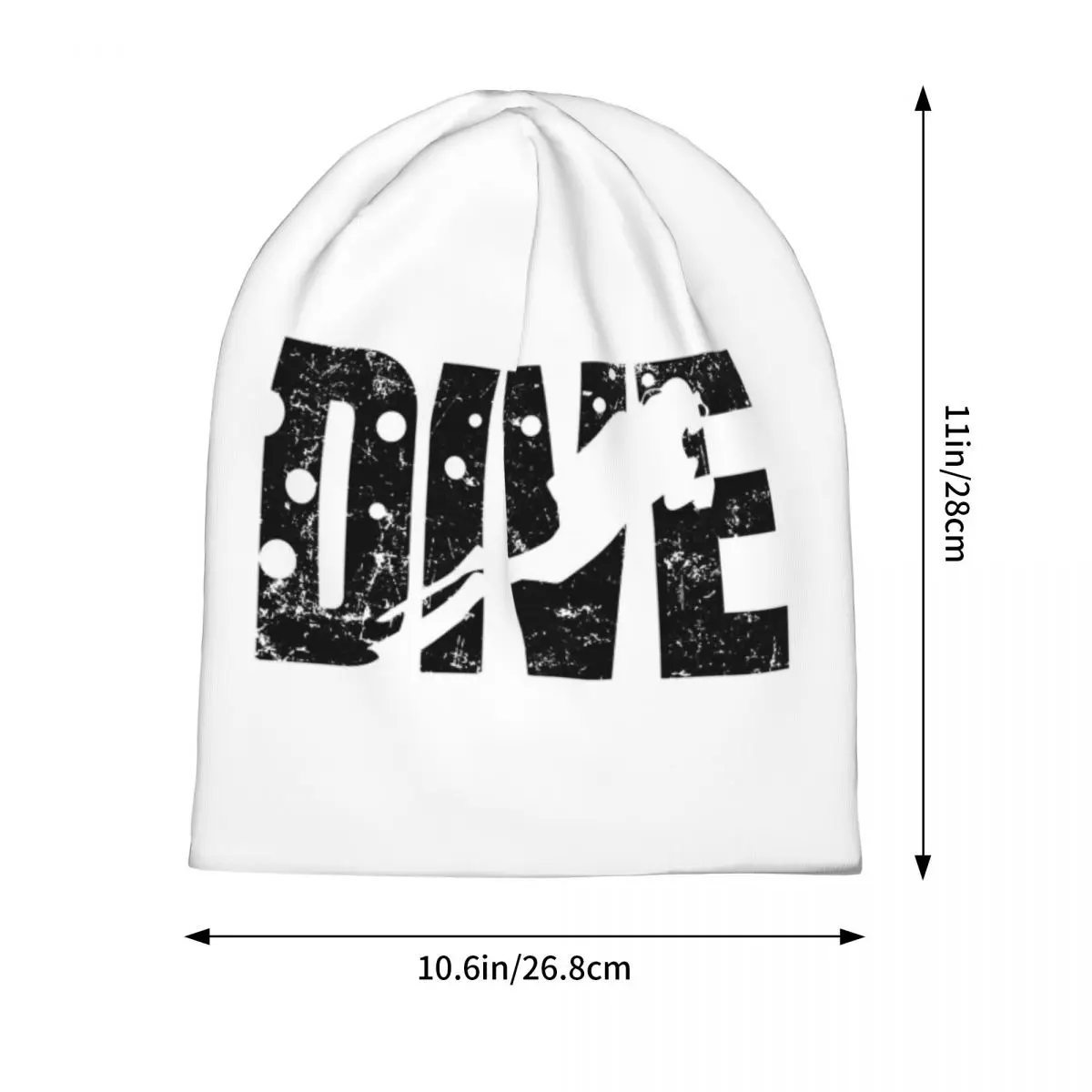 Dive Vintage Diver With Bubble Unisex Adult Beanies Caps Knitted Bonnet Hat Warm Fashion Autumn Winter Outdoor Skullies Hats