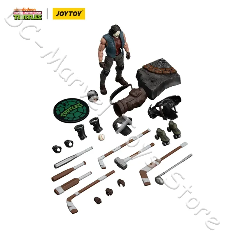 In Voorraad JOYTOY 1/18 TMNT-Casey Jones Anime Figuur Beweegbaarheid Model Ornament Figrine Standbeeld Custom Gift Speelgoed