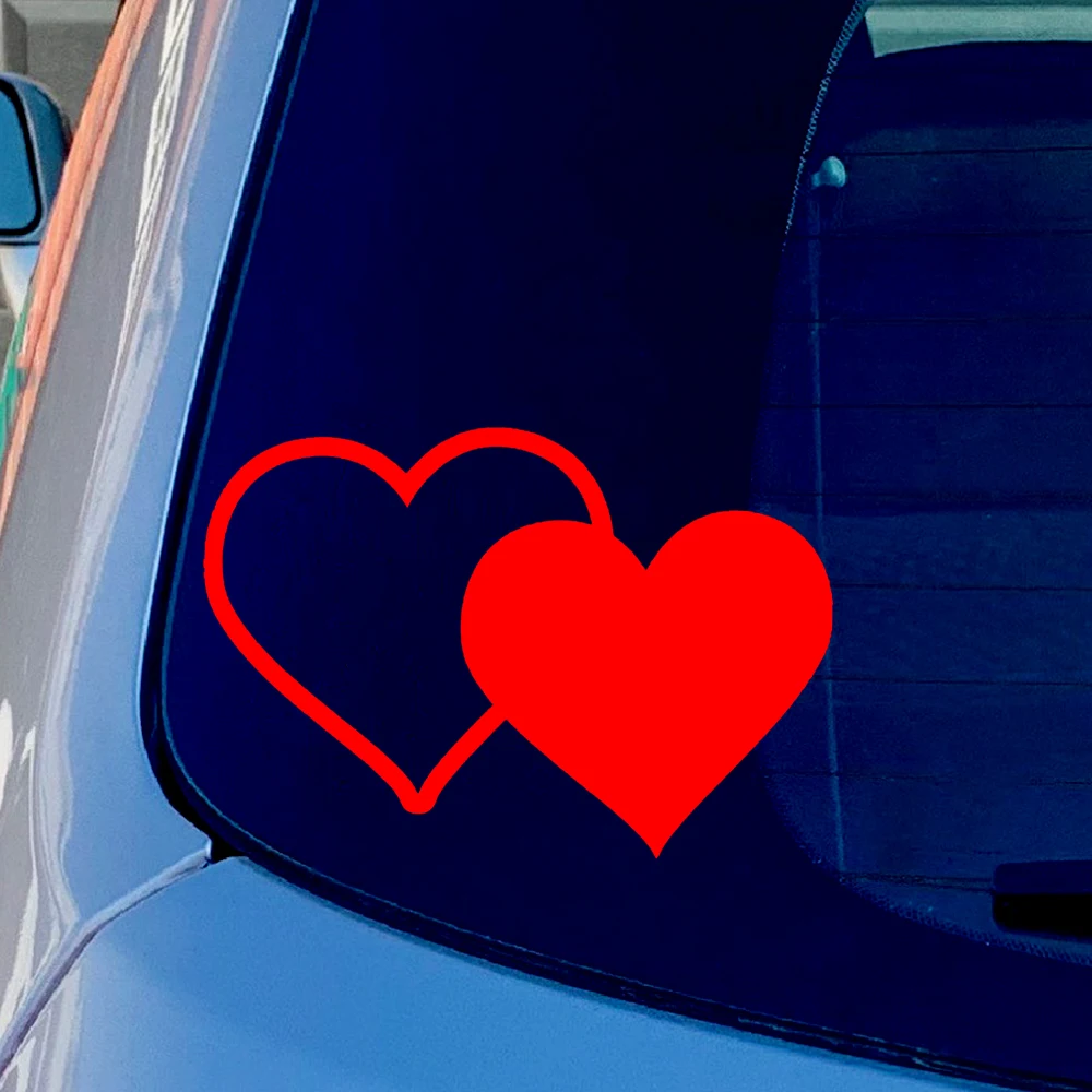 

120 мм x 80 мм наклейка на автомобиль с сердечком, наклейка на окно, бампер, автомобильная виниловая наклейка
