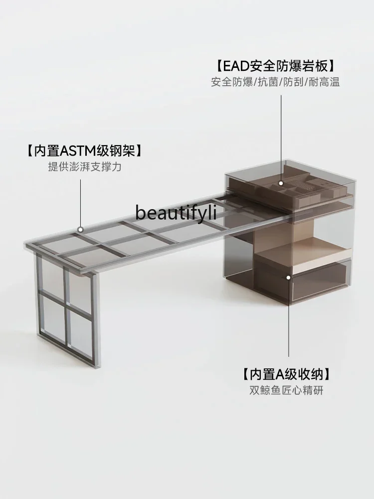 ls 42Dining table integrated modern simple light luxury high-end dining table guide table bar restaurant