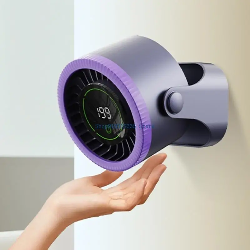 Fast Charging Type C Desktop Fan With Digital Display And 7 Blade Design For Enhances Cooling