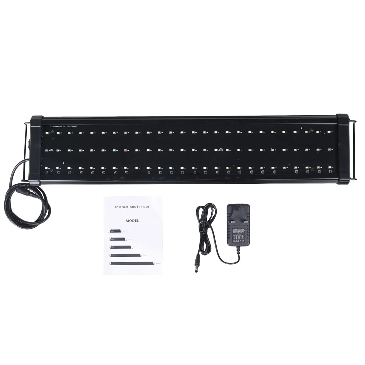 Fish Tank 24/7 Full Spectrum Lighting LED Light Aquarium Decoration Aquatic Plant Growth Lamp IP68 Waterproof UK Plug C