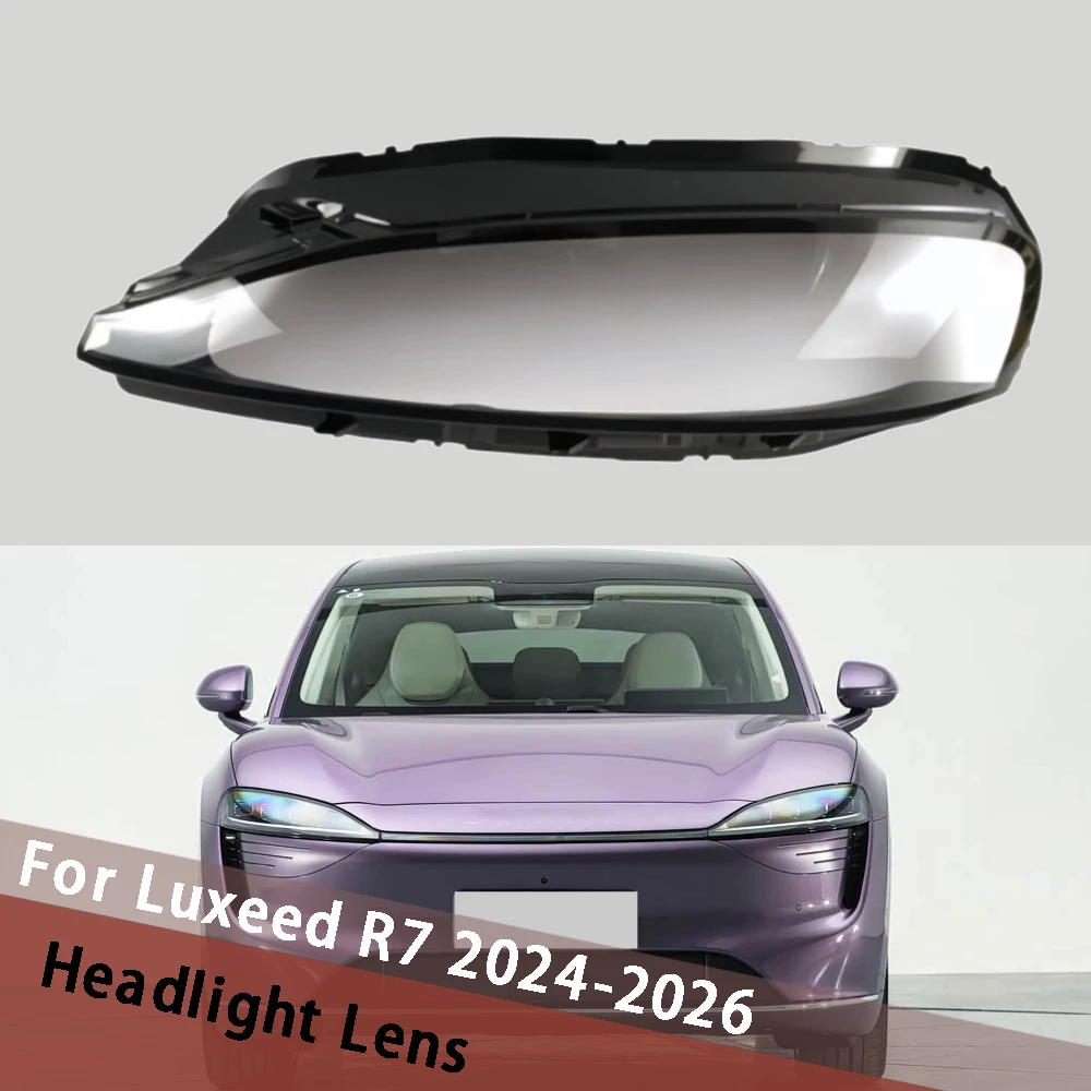 

For Luxeed R7 2024 2025 2026 Headlight Cover Headlamp Shell Lamp Shade Lens Replace Original Lampshade Lampcover Plexiglass