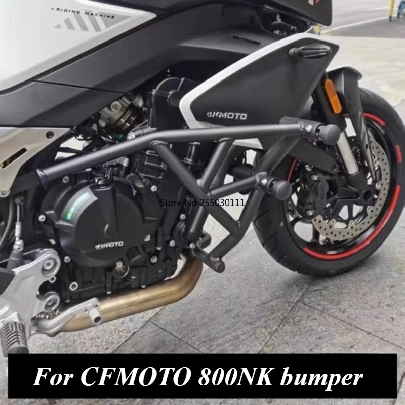 For CFMOTO 800NK NK800 carbon steel competitive bar aluminum alloy anti fall head spring bumper modification