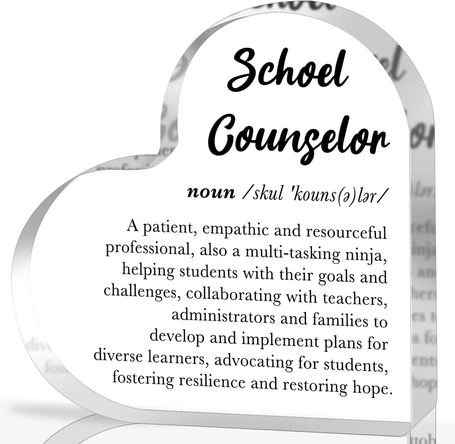 School Counselor definition, Acrylic Keepsake,School Counsellor Gift, gift for School Psychologist, Guidance Counsellor gift