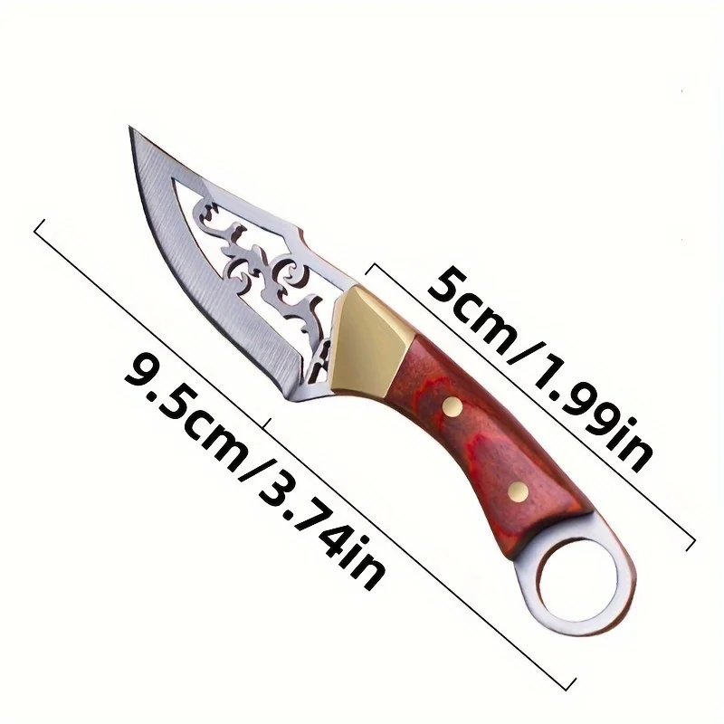 Hollow Out Knife Mini Curved Knife Colorful Wood Sharp Portable Keychain Hanger Disassembly and Delivery Box Opening Knife