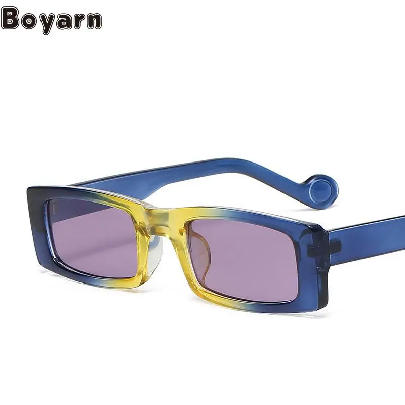 

Boyarn The Same Style Of Gafas De Sol Gradient Contrast Glasses, Retro Small Frame Sunglasses,Fashion Show New Sunglasses