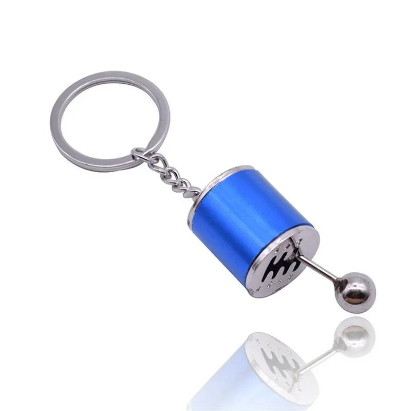 1pcs Car Speed Gearbox Gear Head Keychain Manual Transmission Lever Metal Key Ring Car Refitting Metal Pendant Creative Keychain