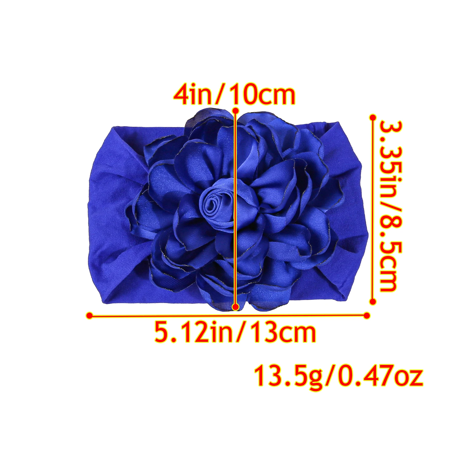 3pcs Grilled Stain Flower Headbands For Baby Soft Nylon Headwear