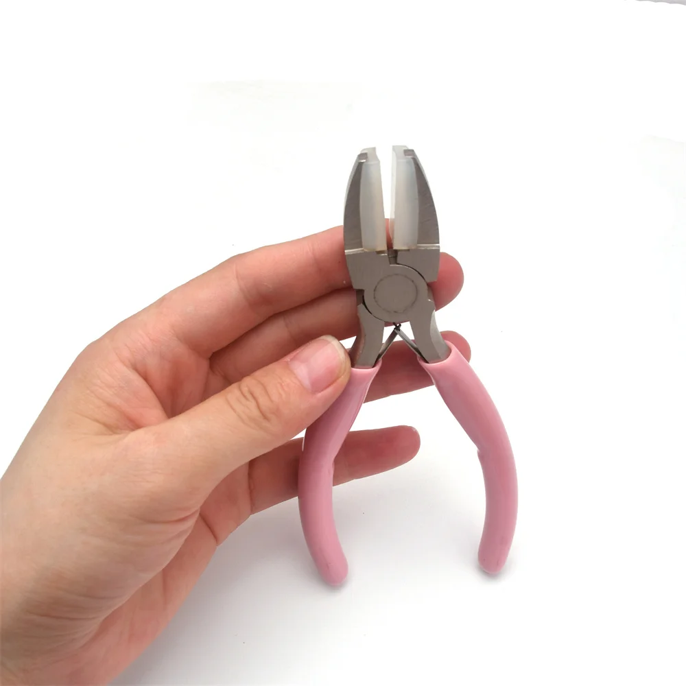 مزدوجة النايلون الفك كماشة مجوهرات ذو طيات كماشة بأنف مسطح سلك مستقيم الحرفية ومجموعة أدوات المجوهرات لصنع المجوهرات