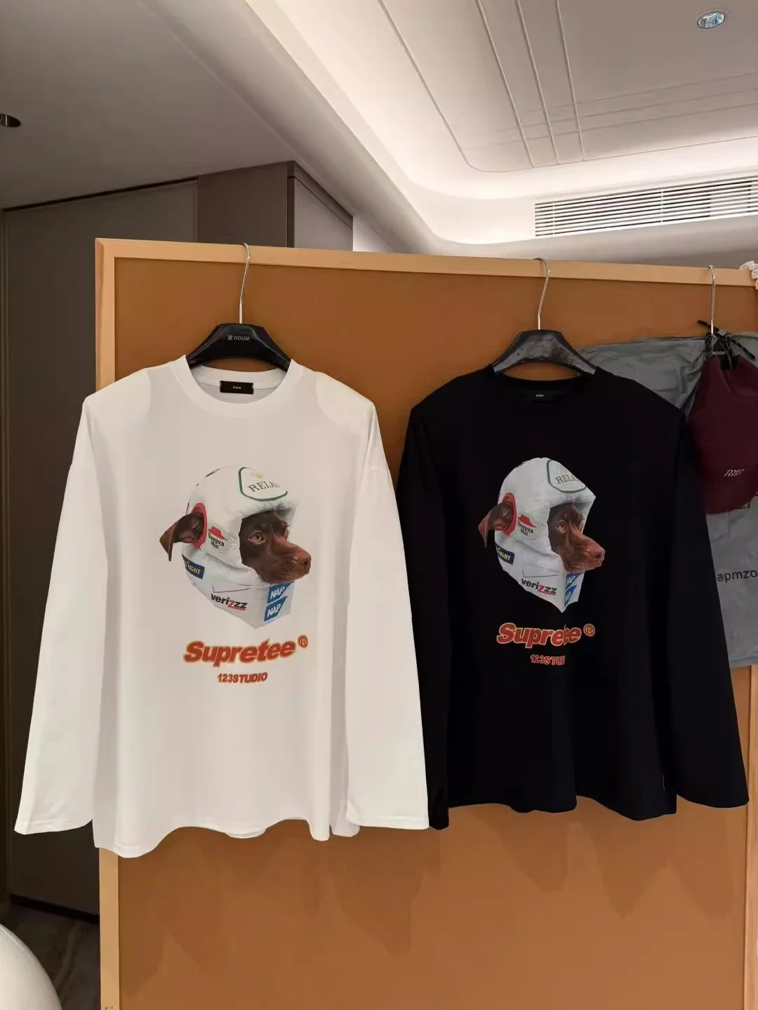 Allentato Lungo Sve round Ne T-shirt da donna Casual Cartoon Stampa oulder Pad Dongda Gate Nuovo Autunno Faion Top da donna