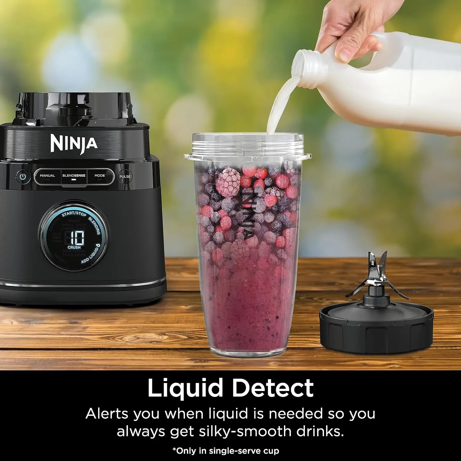 Detect Power Blender Pro + خدمة شخصية فردية، تقنية BlendSense، للعصائر والطعام والمزيد، كونترتو المطبخ المدمج