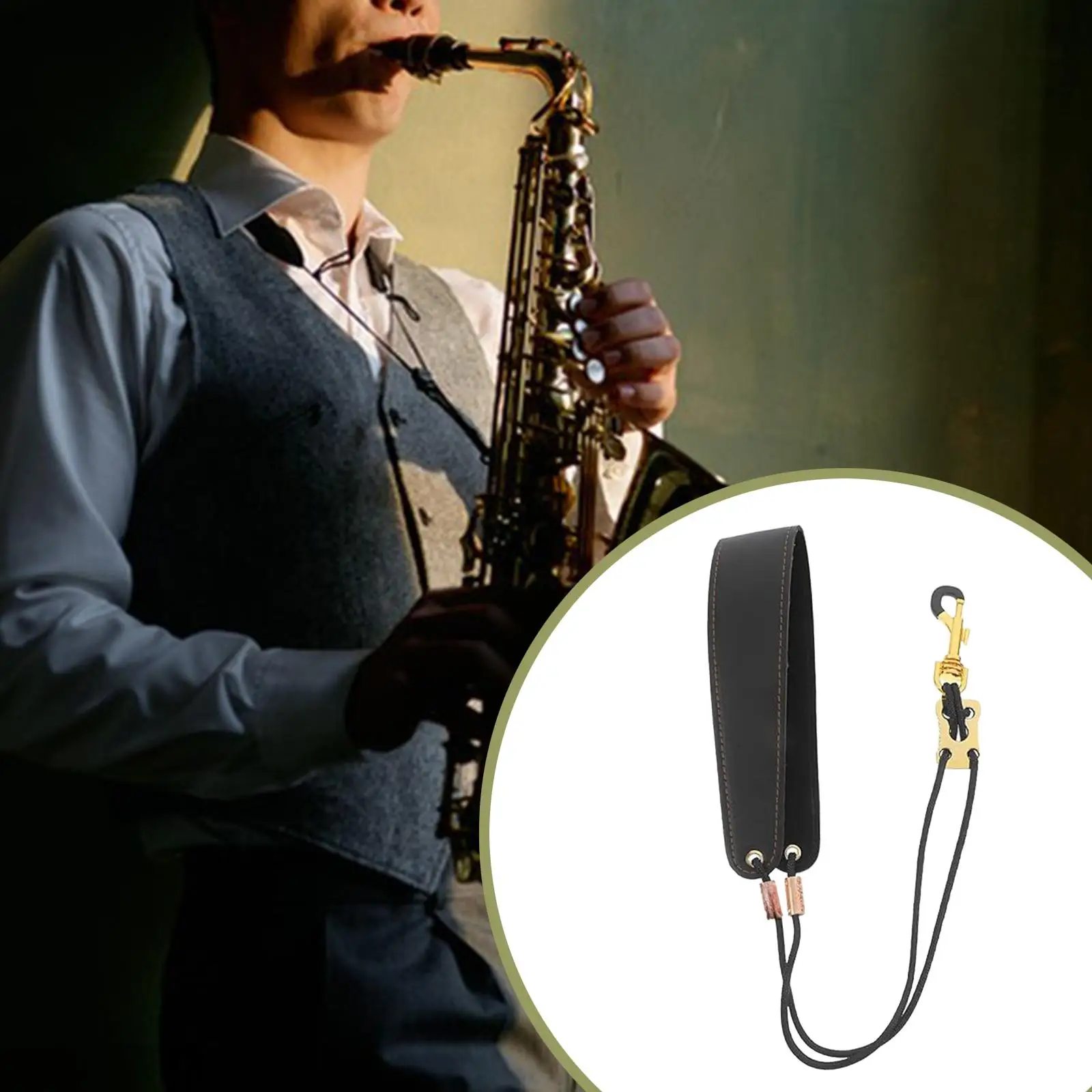 퍼포먼스 연습을 위한 색소폰 넥 스트랩 테너 알토 소프라노 색소폰 스트랩