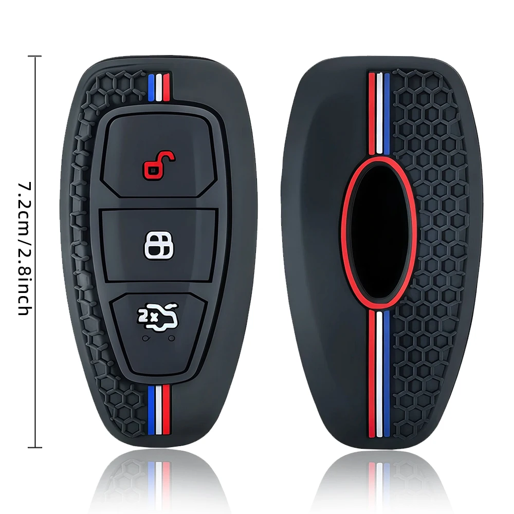 3 Button Key Cover For Ford Transit Custom Mondeo Fiesta Kuga ST Line MK3 Focus 3 Station Wagon Ecosport Case Key Protection view 6