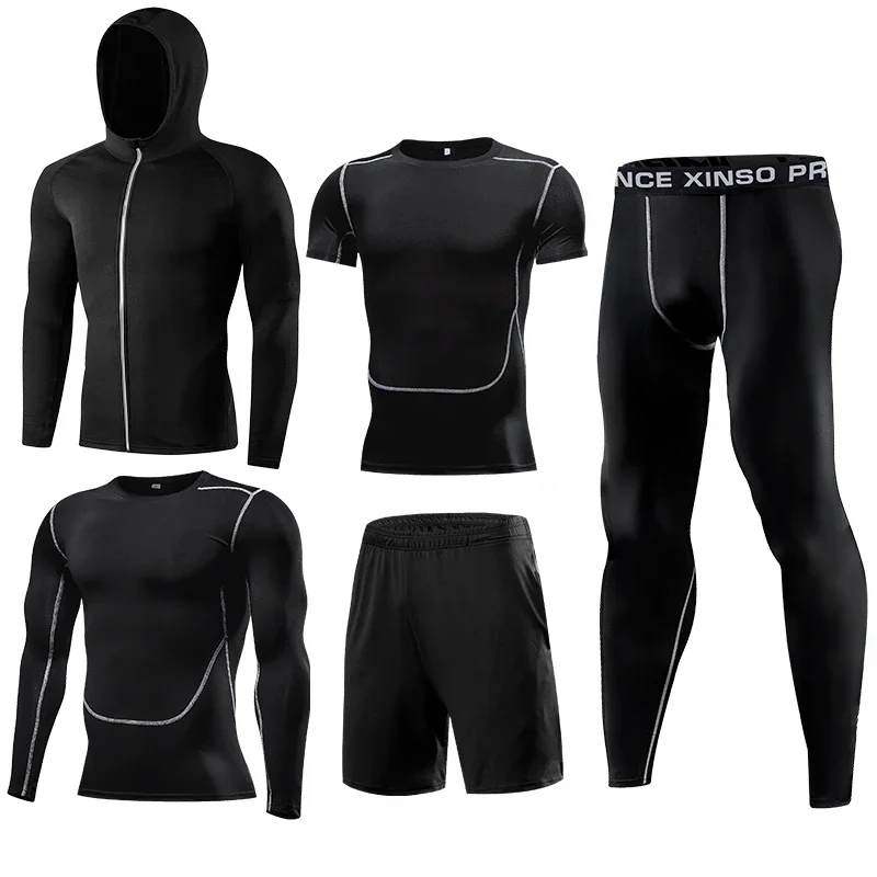 Ropa deportiva de compresión para hombre, chándal para correr, traje deportivo, ropa deportiva para gimnasio, conjuntos para correr, ropa de entrenamiento para trotar y baloncesto