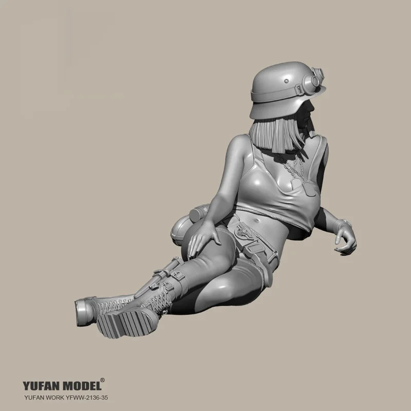 Figurine modèle en résine pour fille Gk, Micro Miniature, modèle blanc imprimé en 3d, jouet, Kit non assemblé et non peint, 1/35