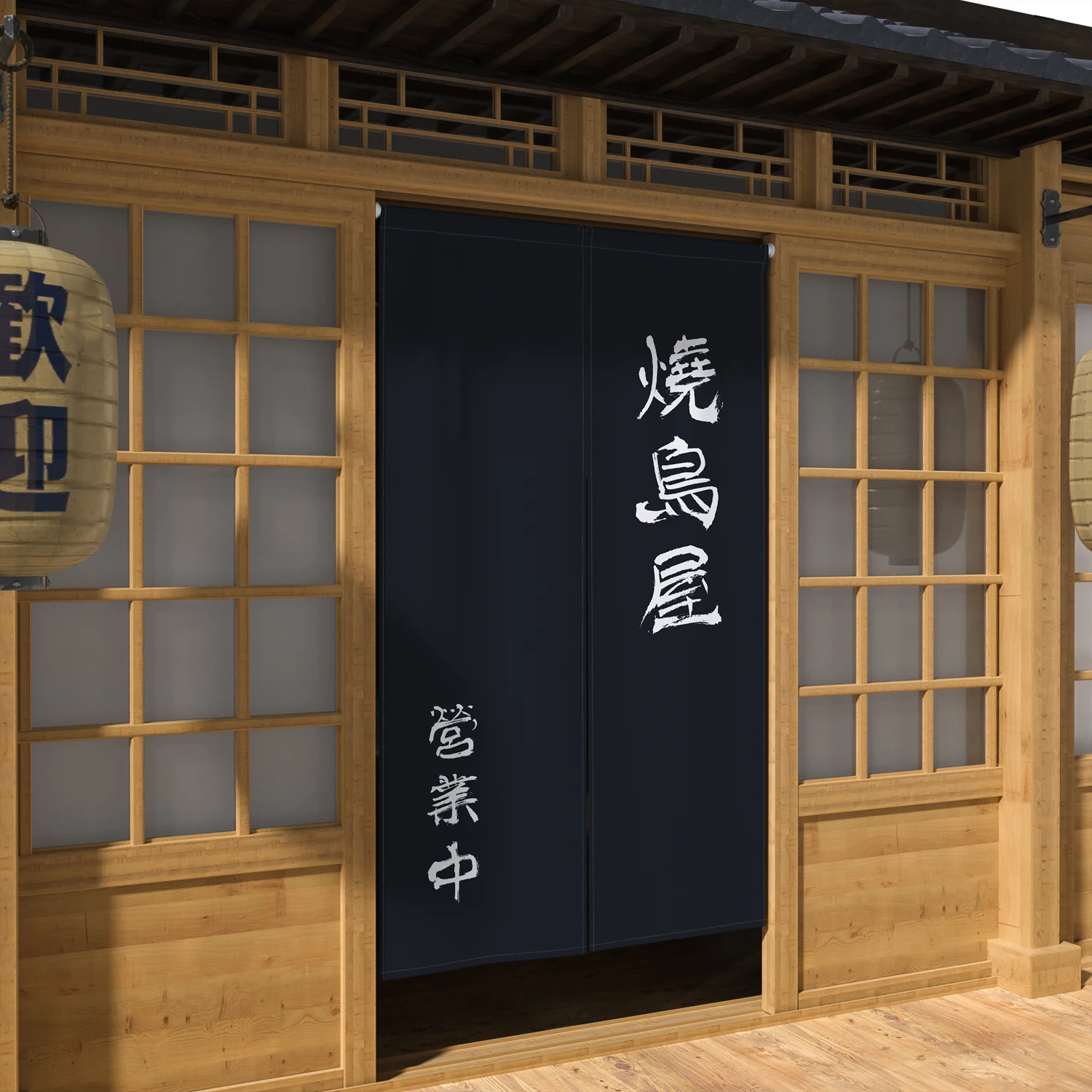 Japanese Noren Curtain Yakitori Shop Onsen Theme Kitchen Doorway Decor  for Izakaya Restaurant Partition Linen Door Curtains