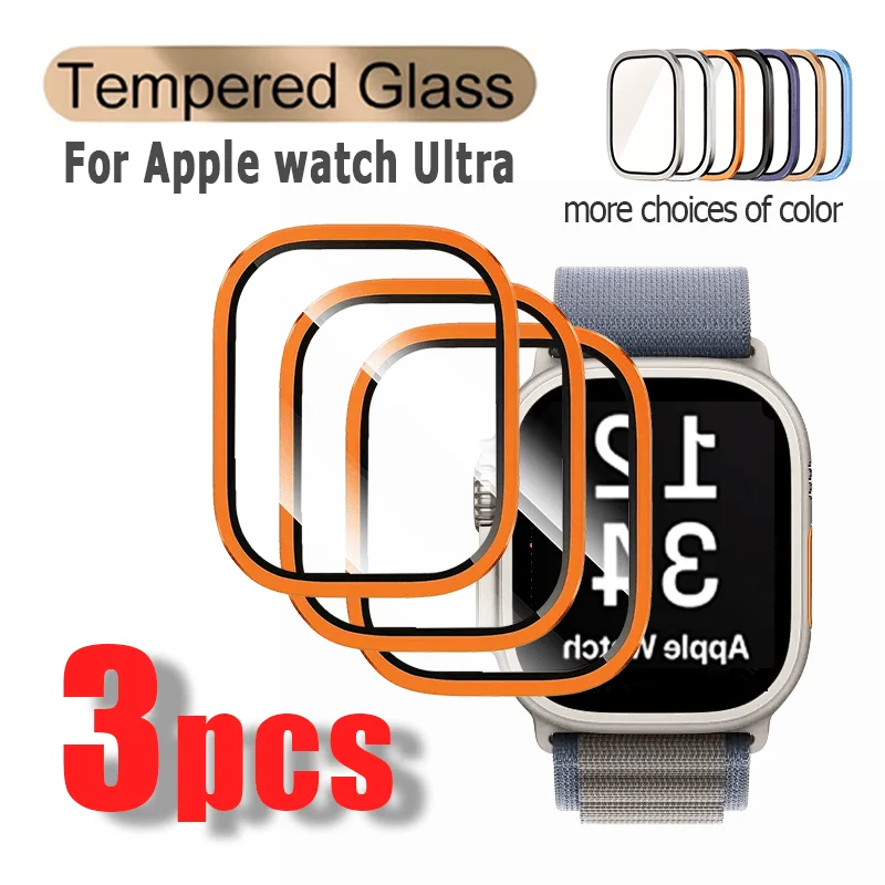 

3pcs for Apple Watch Ultra 1/2/3 Screen Protector - 49mm, 9H Tempered Glass