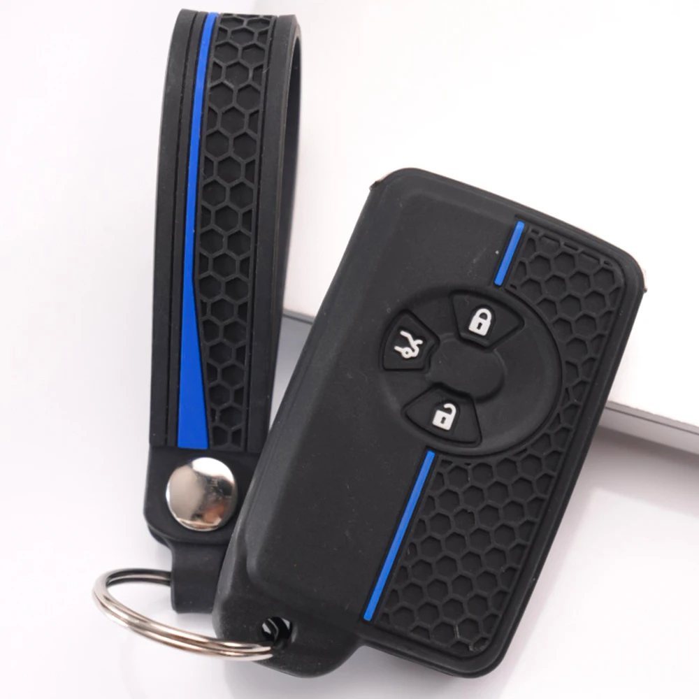 Protective Key Cover With Keychain For Toyota RAV4 Camry Prius Alphard Vellfire Estima Auris Premio Highlander Prado Crown
