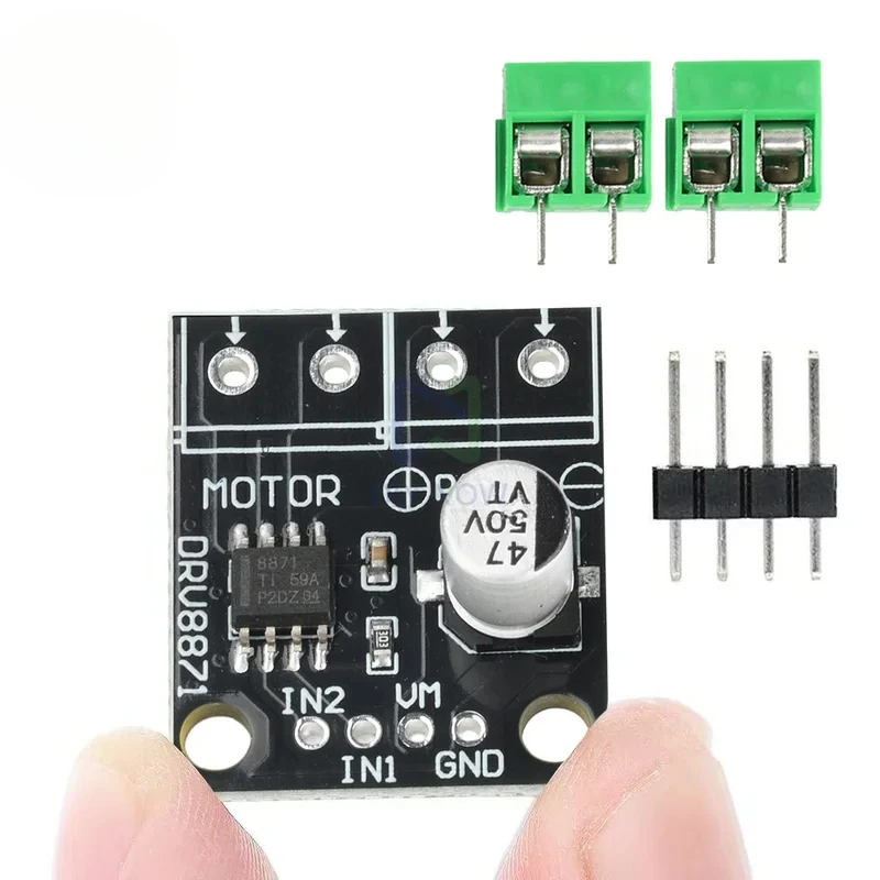 5/1Pcs DRV8871 DC 6.5-45V H-Bridge Motor Driver Module 3.6A Brushed DC Motor Control PWM 10A Sinking Source for DIY Robot
