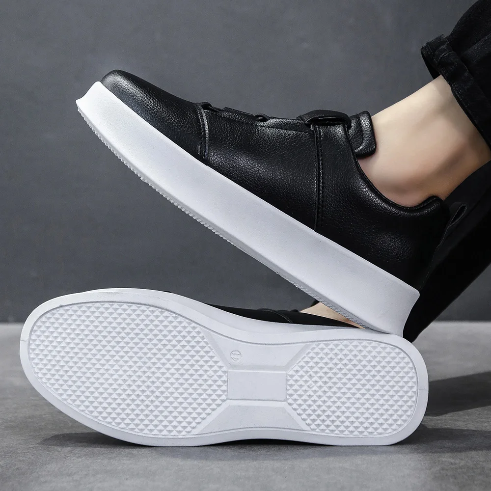 في الهواء الطلق جديد جلد حذاء رجالي كاجوال مريح للتنفس رجل أحذية رياضية كاجوال خفيفة الوزن عدم الانزلاق الرجال المشي احذية الجري #2