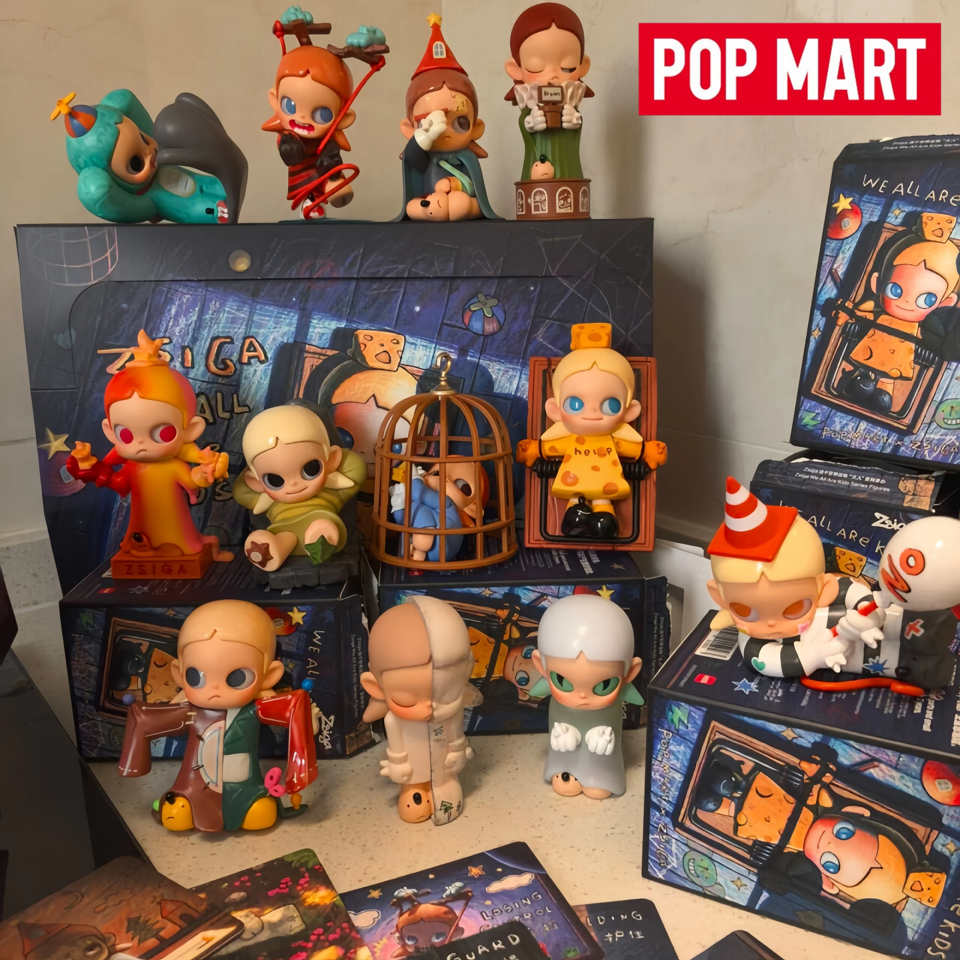 

Pop Mart Mystery Box Zsiga We All Are Kids There Are No 'Adults' In This World Series Action Figure Blind Trendy Halloween Gifts