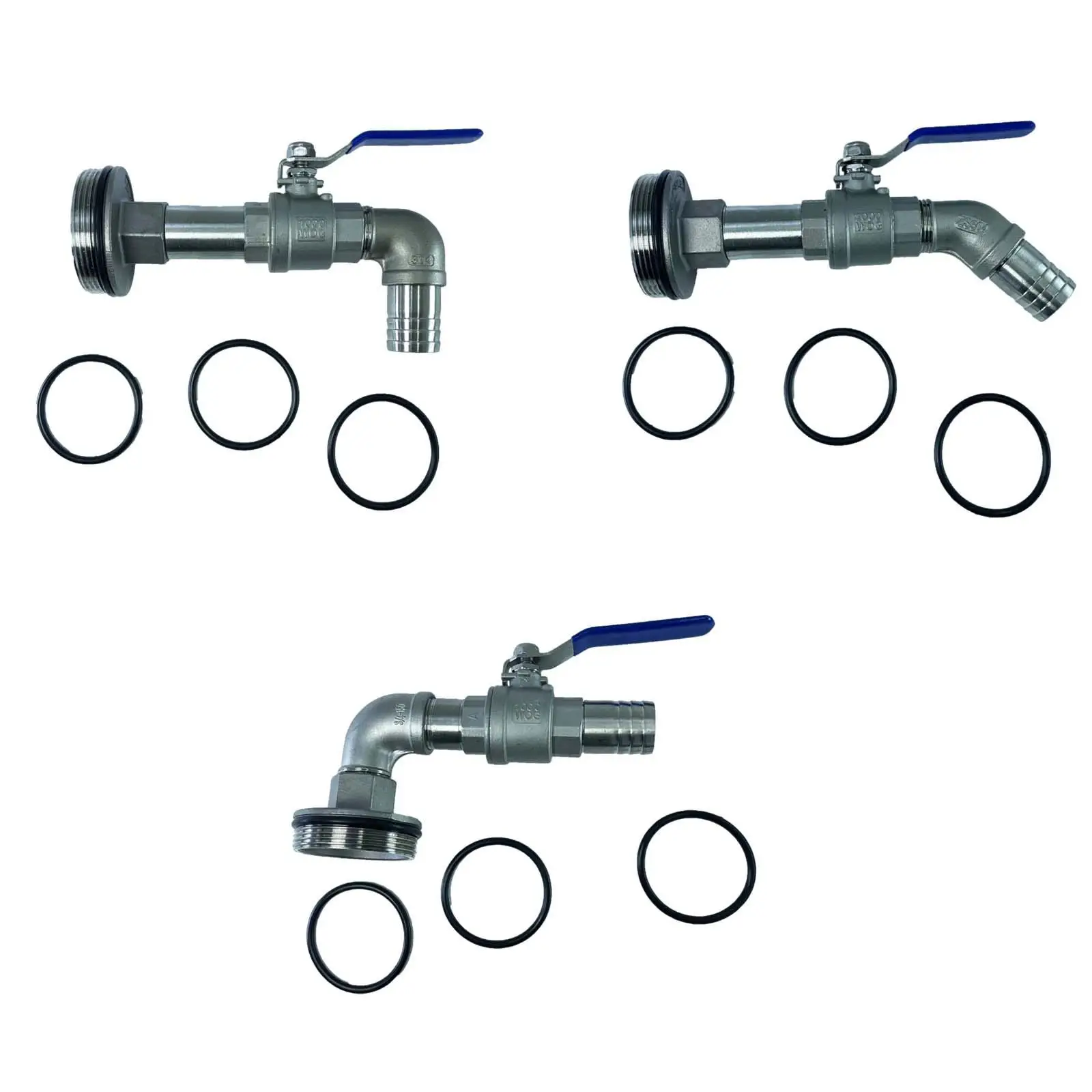 Barrel Spigot with Gaskets Oil Drum Adapter Dn50 Drum Faucet Ball Valve for Container Gasoline Diesel Water Other Liquids