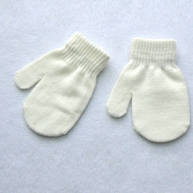 

1-4 Years Winter Knitted Gloves Girls Boys Full Finger Mittens Knit Wool Baby Newborn Gloves 1 Pairs Outdoor Warm Gloves New