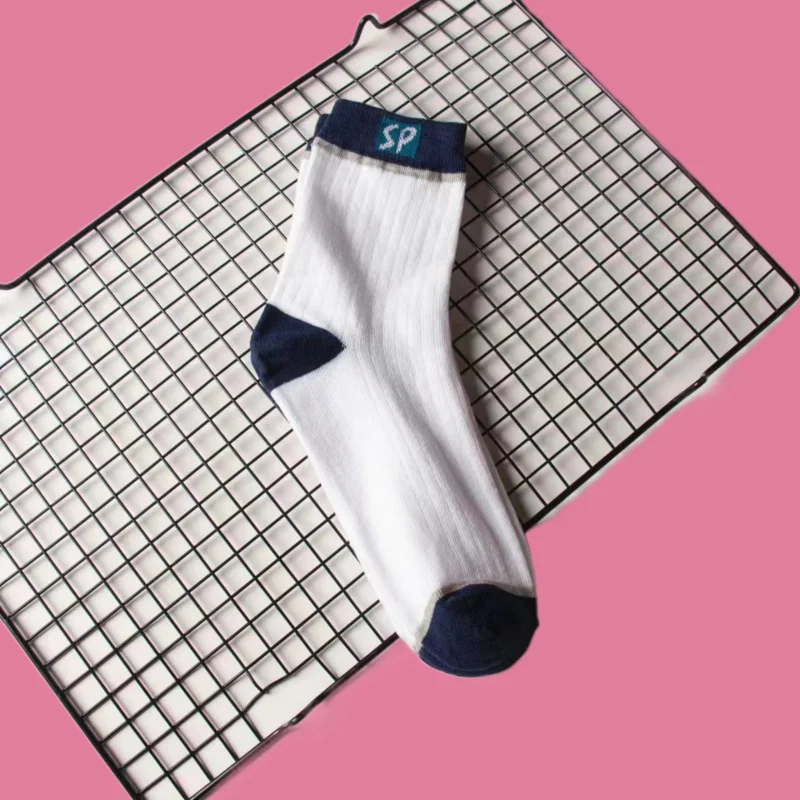 Chaussettes mi-tube respirantes pour hommes, chaussettes de sport décontractées, chaussettes d'affaires confortables, chaussettes de basket-ball à lettres, 5/10 paires