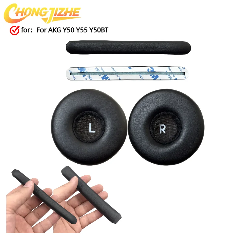 

CHONGJIZHE Replacement memory sponge Ear Pads For AKG Y50 Y55 Y50BT Headphones Ear Cushions, Headset Earpads, Head beam cushion