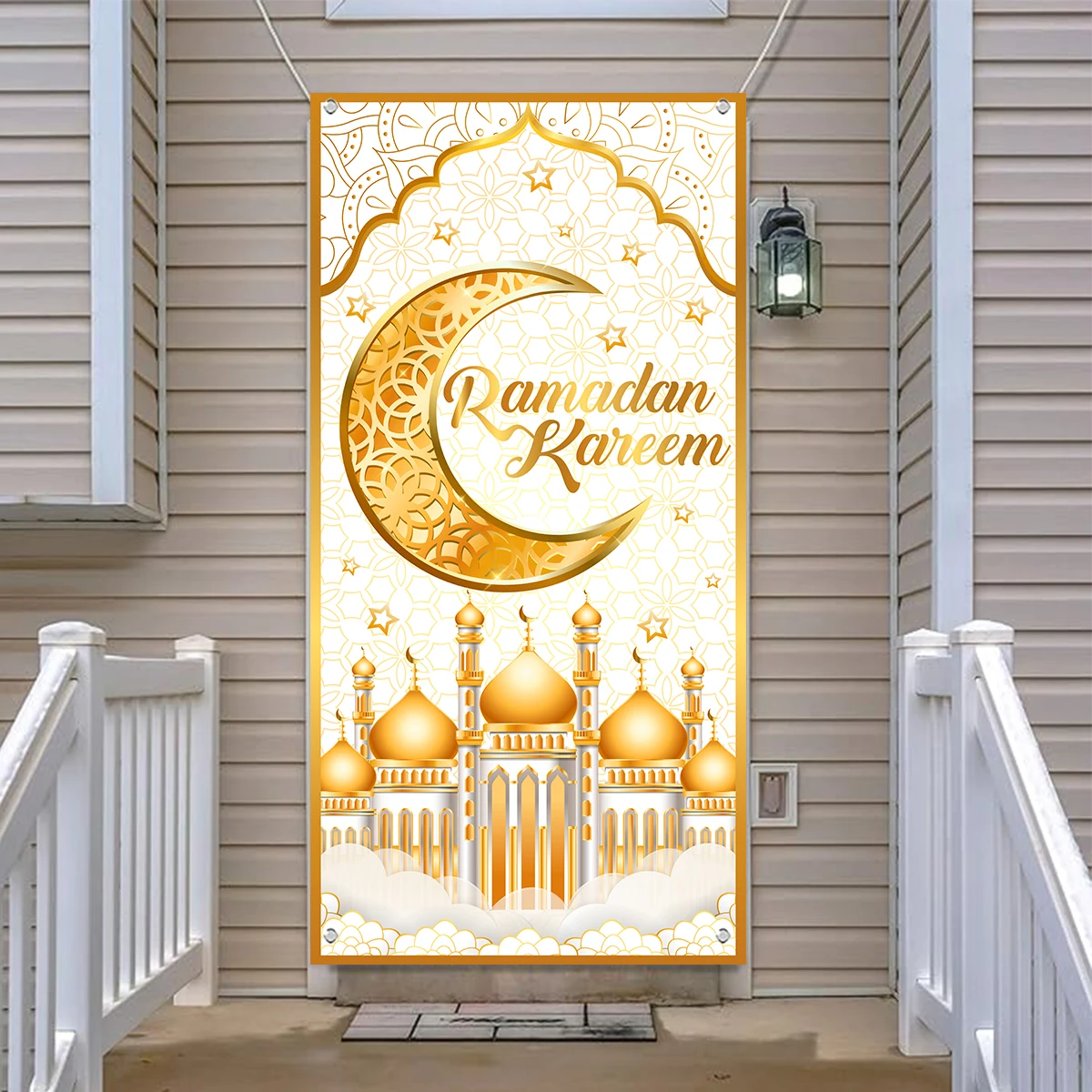 Eid Mubarak Door Decor Ramadan Kareem Banner Flag Ramadan Decoration For Home Islamic Muslim Party Decor Eid Al Adha Gifts