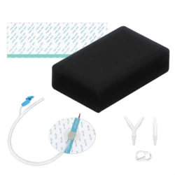 Negative pressure wound therapy dressing kit 15*10cm including black foam tubes with the pad transparent film I/Y connector