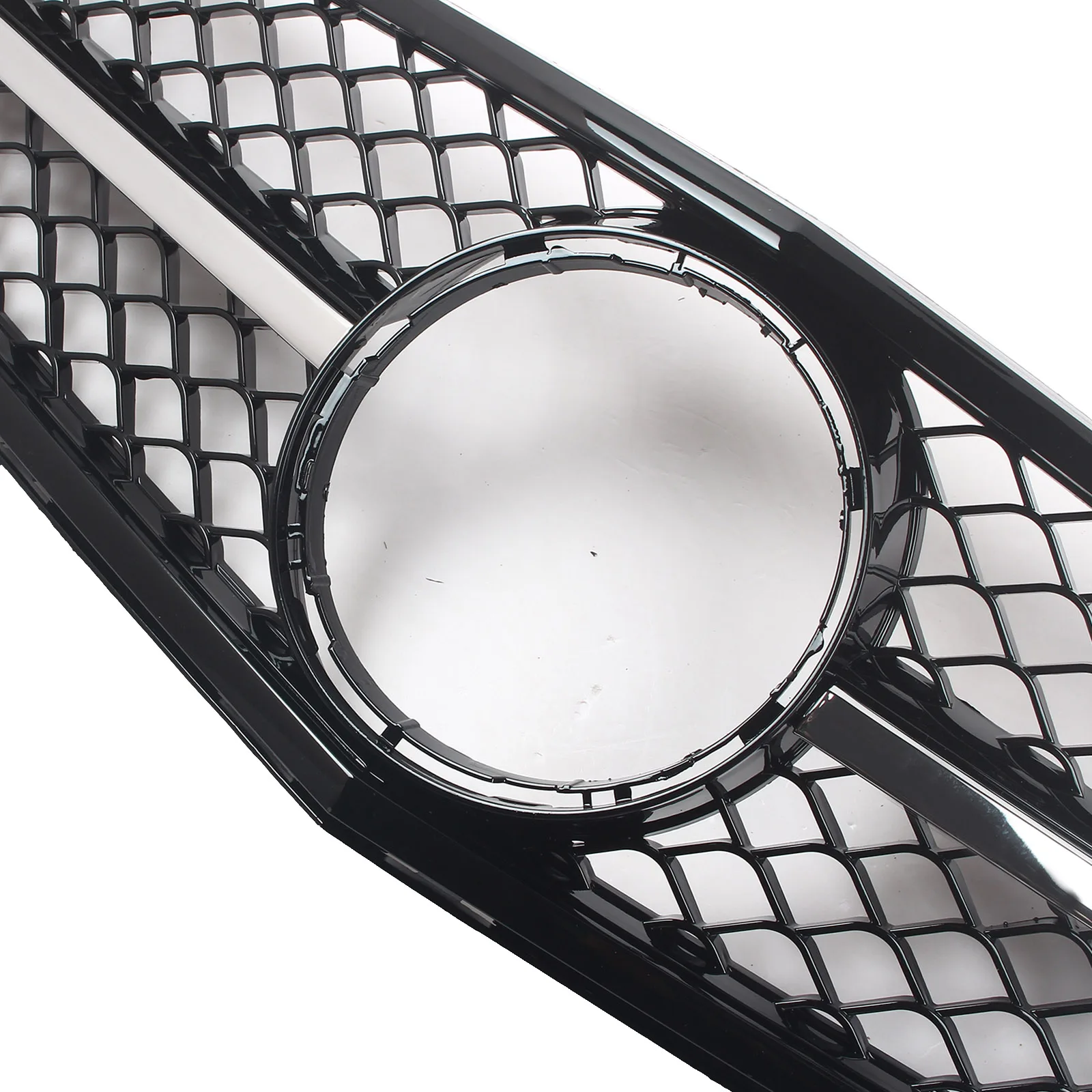 Car Front Grille Bumper Grill Gloss Black Cover ABS For Mercedes Benz W204 C-Class 2007-2014