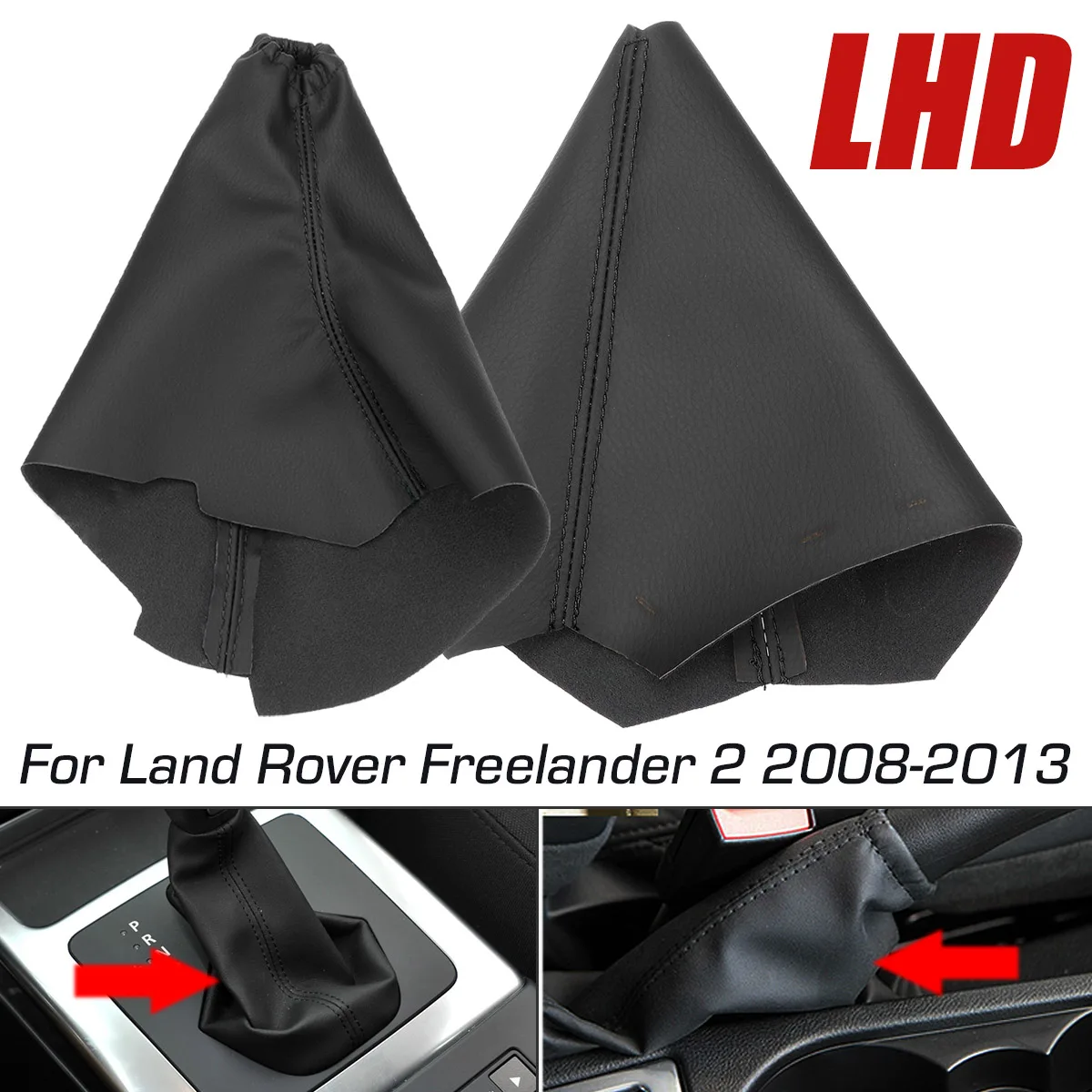 LR006172 LR002758 Gear Shift Knob Gaiter Boot Cover w/Parking Handbrake Dust Cover For Land Rover Freelander 2 2008-2013