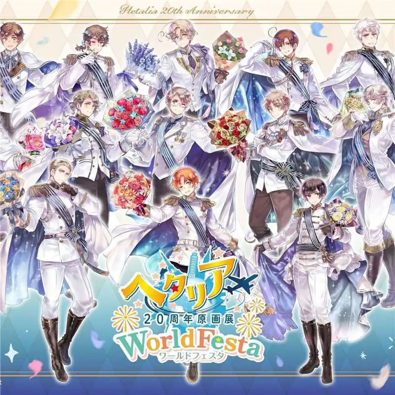 Hetalia 20th Anniversary Weißer Anzug Formelles Outfit Acryl-Standee Anime-Charakter Desktop-Display Merchandise – Detail 1