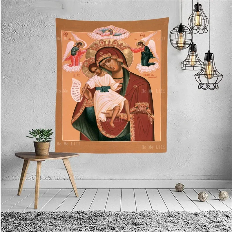 Saint John The Baptist Prophet Our Lady Mary Religious Gifts Christ Icon Orthodox Tapestry Wall Hanging Art