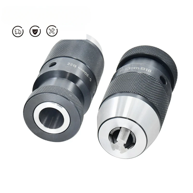 ZCD Keyless Drill Chuck B10/B12/B16/B18/B22 For Drill Keyless Drill Chuck Self Tighten Automatic Locking CNC Drilling Tool