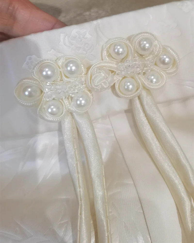 الصيف الساتان الجاكار الملابس الصينية بنطال ذو قصة أرجل واسعة النساء فضفاضة عالية الخصر السراويل امرأة قيعان موضة بناطيل سيدات غير رسمية